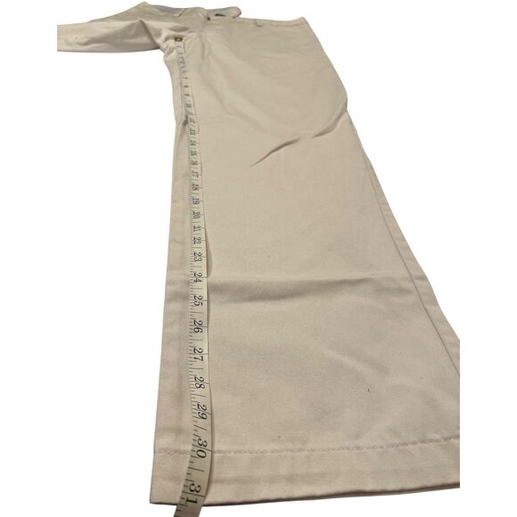 Y2K IZOD 34x32 Beige Chino Pants Flat Front Cotton Classic Straight Fit - Picture 9 of 9